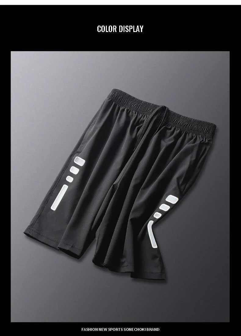 SONECHOKI Pantalones Cortos Hombre Estampado de Rayas Sueltos Baloncesto Deporte Gimnasio Transpirable Pantalones Cortos Fitness Entrenamiento Fondo Masculino