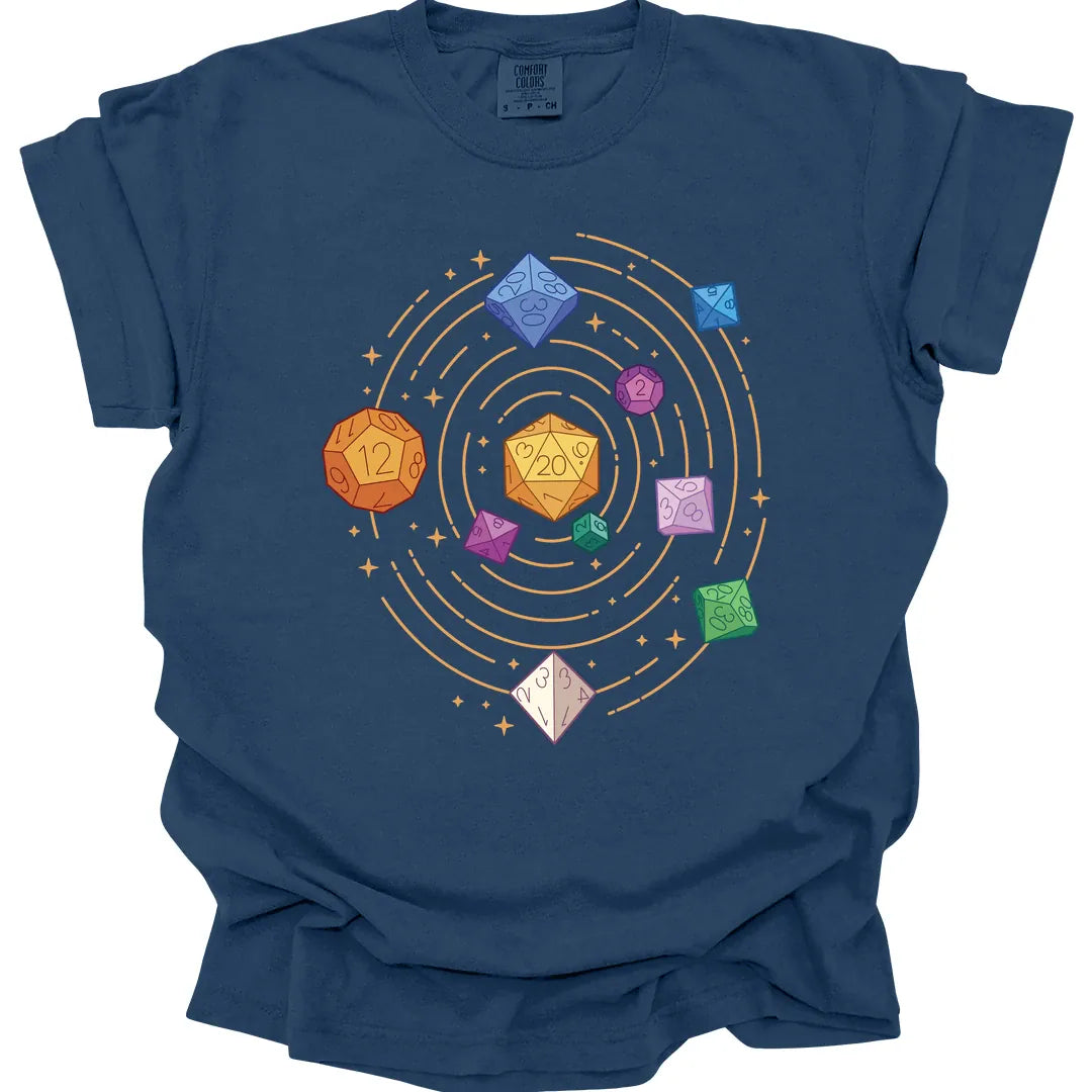 Space Dice Solar System T-shirt - Comfort Colors
