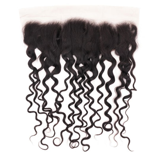 Frontal de cabello humano con encaje transparente 13x4 de onda española