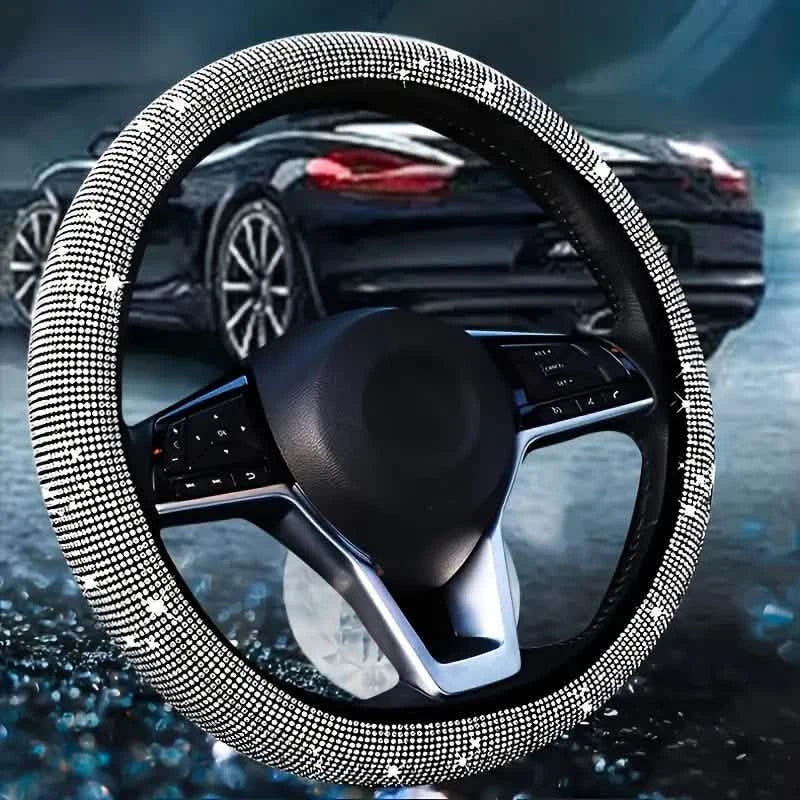 Sparkling Diamond Steering Wheel Cover