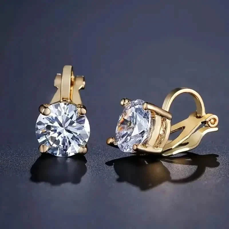 Sparkling Round Perforated Women's Earrings