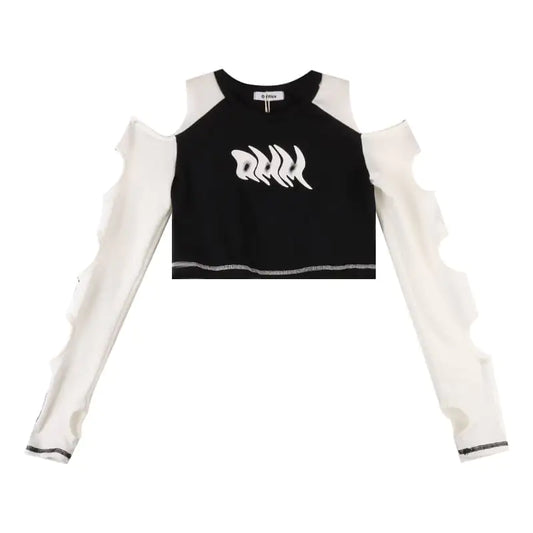 Spicy Girl Cut-out Off Shoulder T-Shirt Design - # GIAA23510019