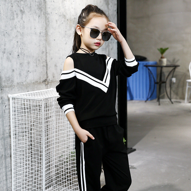 Spring and Autumn Girls' Cotton Pants Set for School - # GIAA22310004 & GIAA21310009 & BAAA51210072