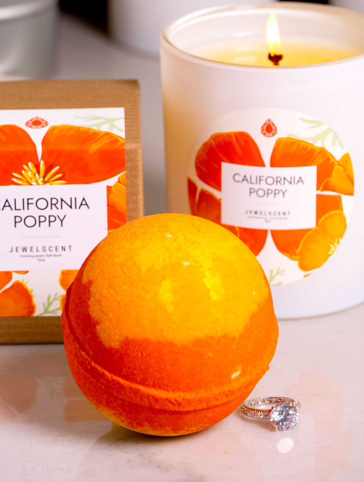 California Poppy 10oz Mystery Jewelry Candle