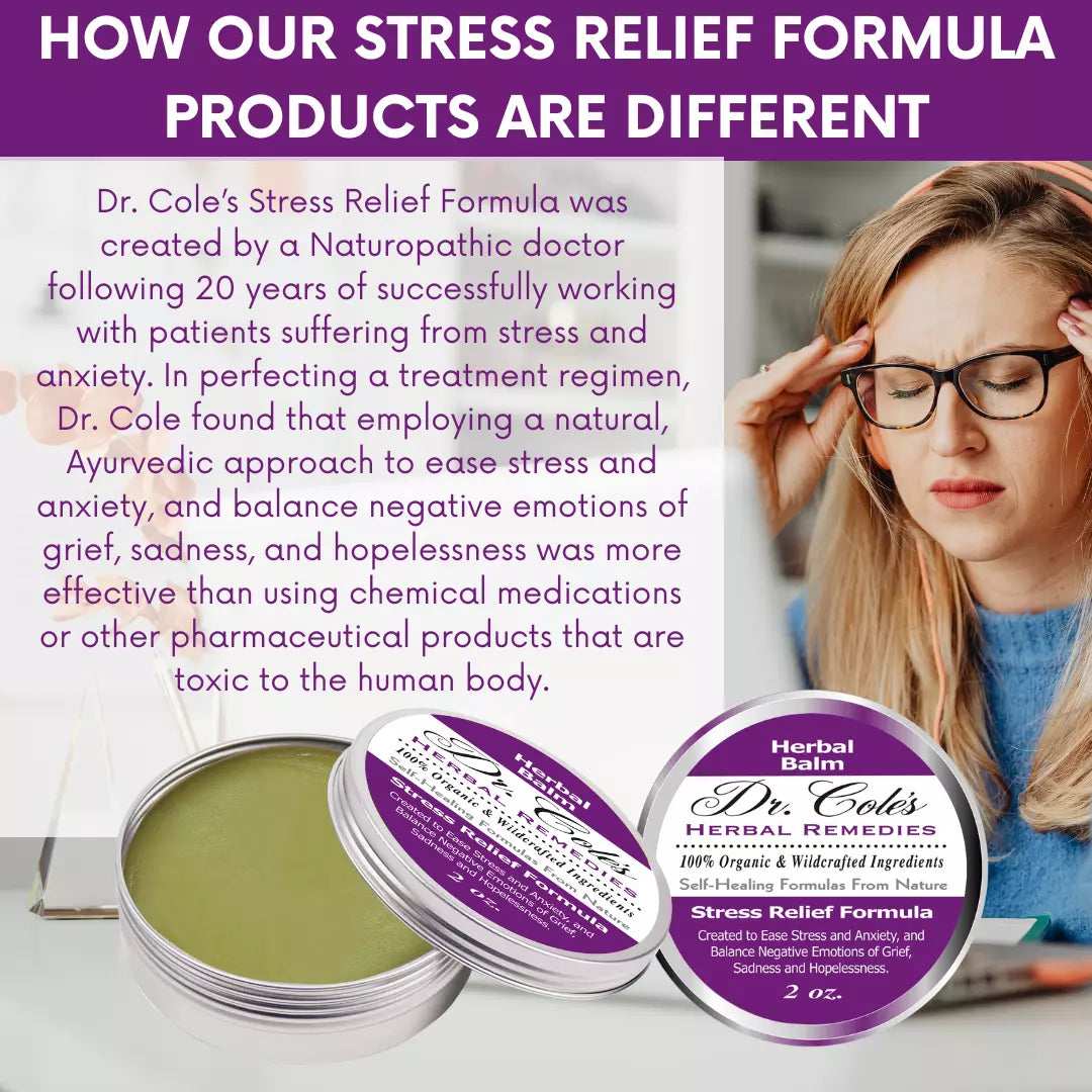 29 - Bálsamo herbal orgánico para aliviar el estrés del Dr. Cole