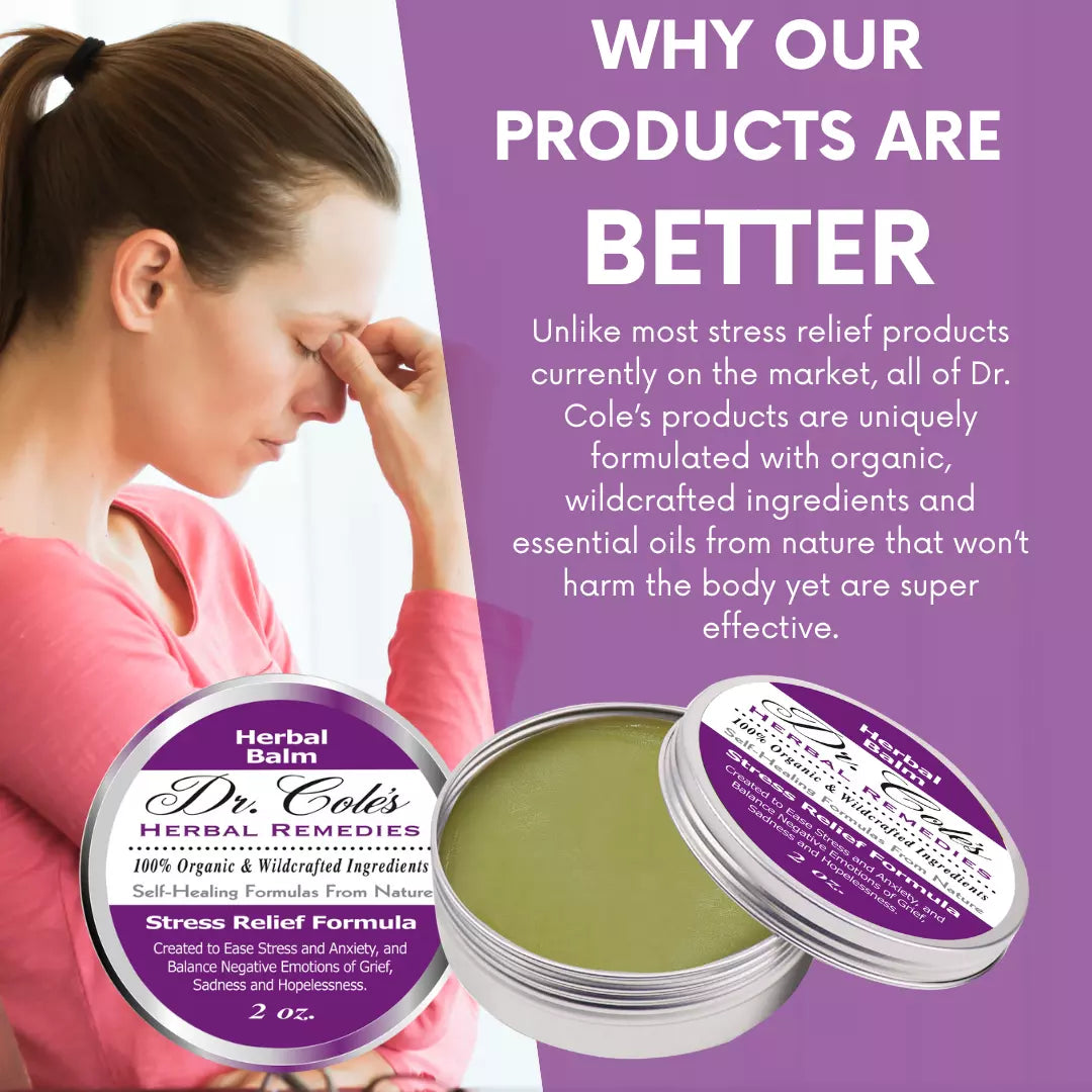 29 - Bálsamo herbal orgánico para aliviar el estrés del Dr. Cole