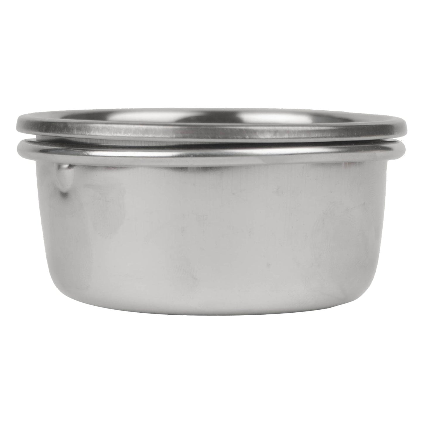 Vaso con abrazadera Jeffers de acero inoxidable para gallinero/jaula