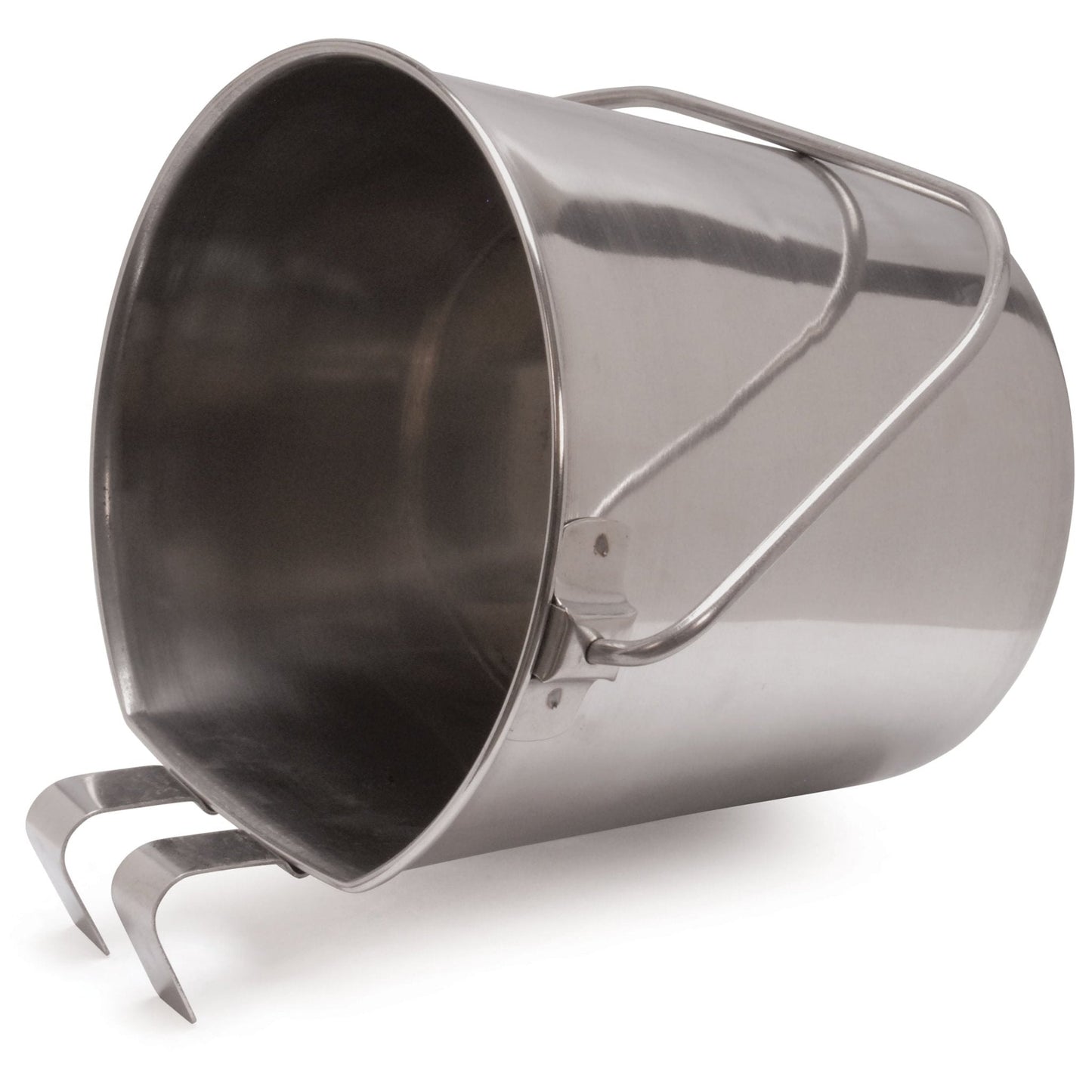 Cubos de acero inoxidable con gancho y asa Jeffers Flat-Sided