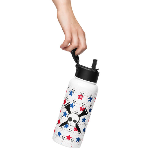 Tee-bone - Stainless steel water bottle with a straw lid