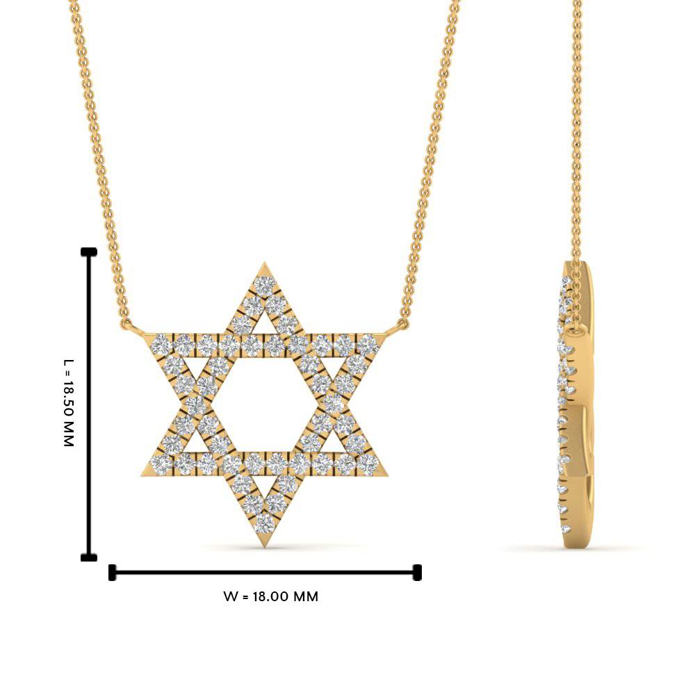 Star Of David Delicate Diamond Pendant