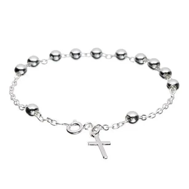 Sterling Silver Rosary Bracelet