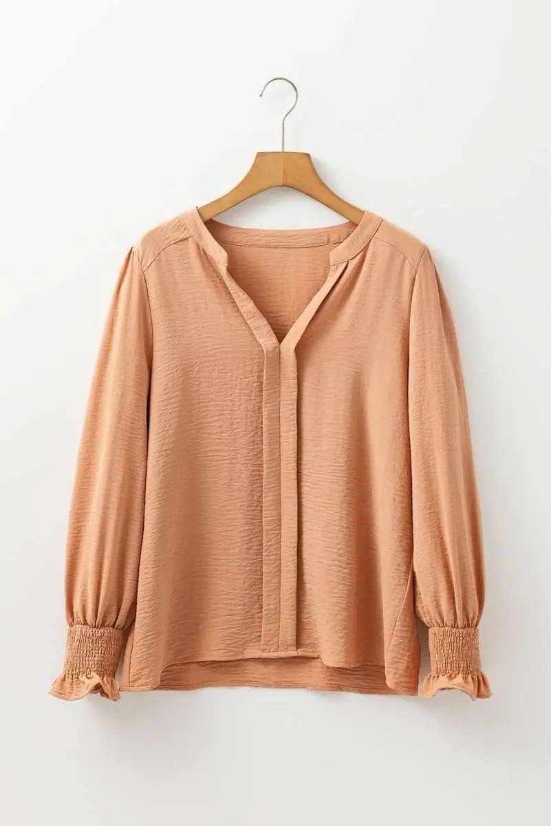 Women's Blouse Yellow Shirred Blouse - Comfy Fit - Southern Belle Style