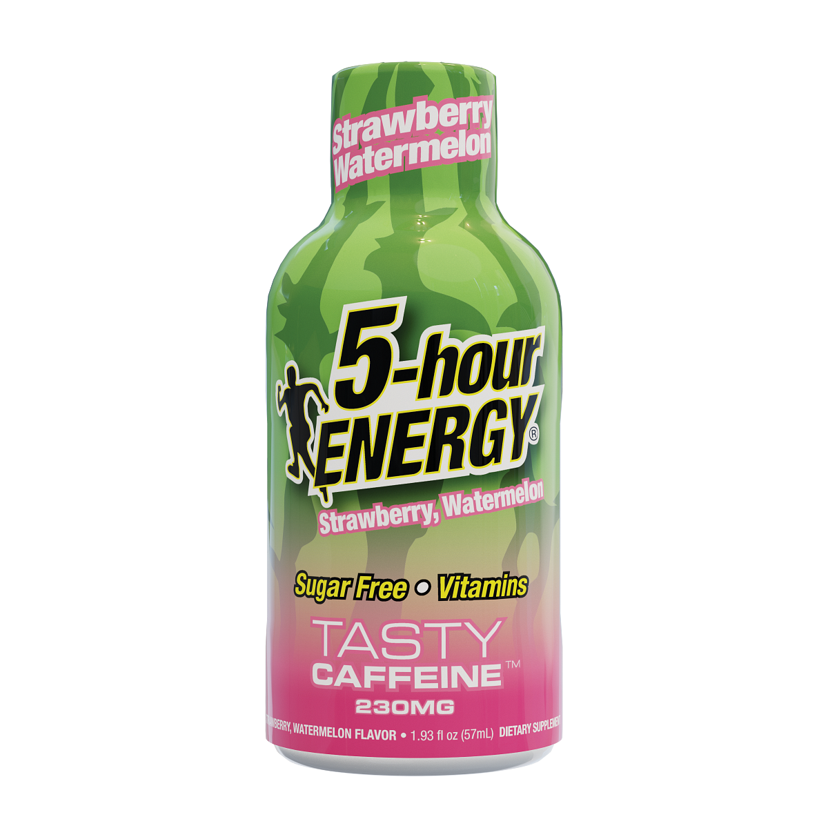 Paquete de 24 Bebidas Energéticas de 5 horas de Fuerza Extra, Sabor Fresa Sandía, 1.93 oz líq.