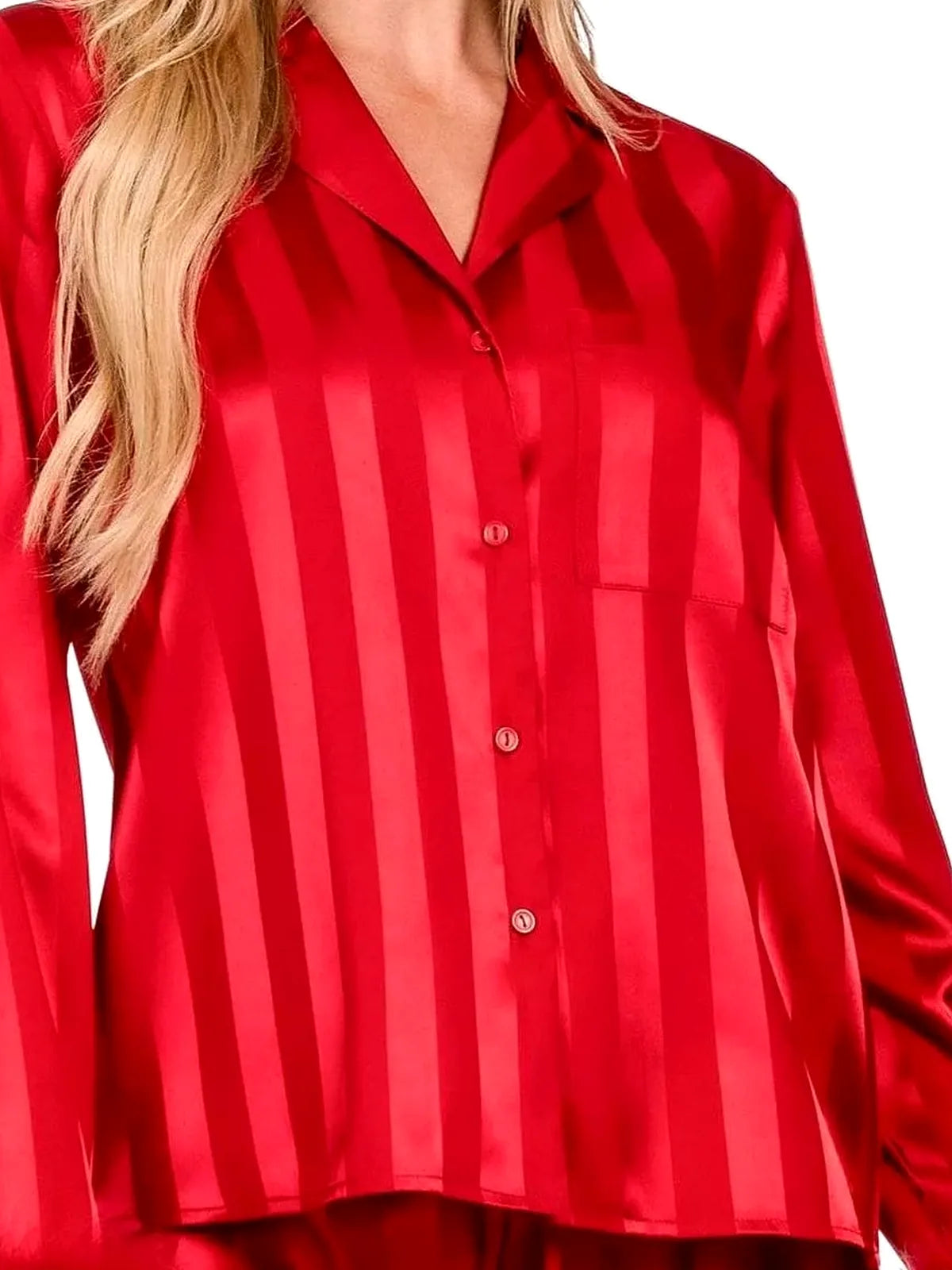 Striped Feather Trim Shirt and Shorts Lounge Set