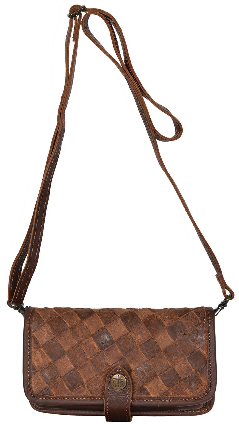 Bandolera plegable con diseño de cesto de mimbre STS
