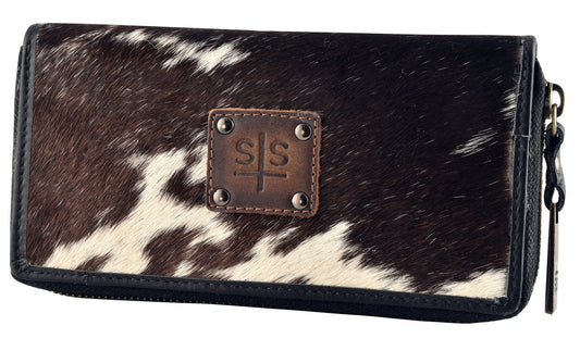 Cartera con cremallera STS Bi-Fold de piel de vacuno