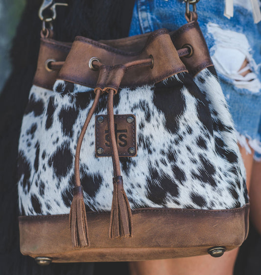 Bolso bombonera de piel de vacuno STS
