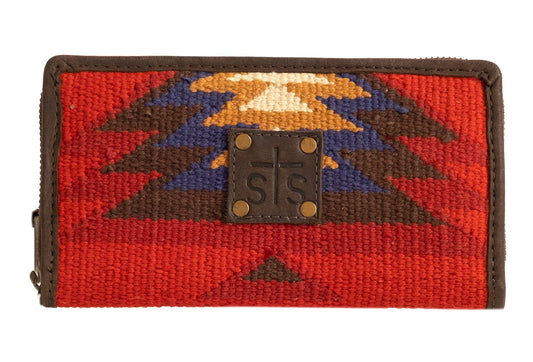 Billetera Western Bifold con Cremallera Perimetral STS Crimson Sun para Dama