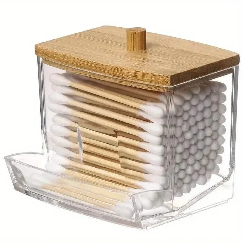 Stylish 7oz Bathroom Organizer - Freestanding Swab & Pad Holder