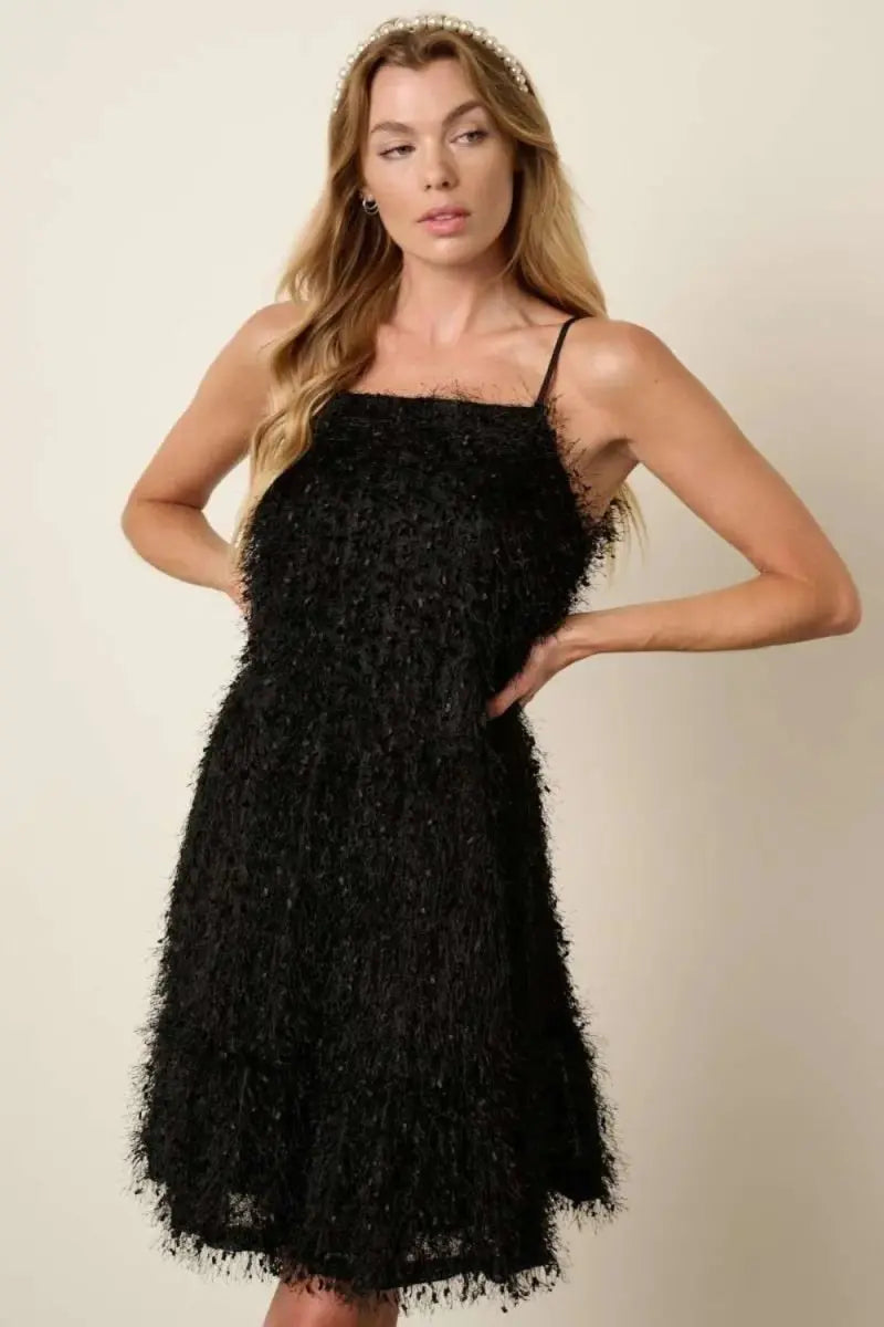 Dresses Trendsi Feather Ruffle Mini Dress Women's Party Club Cami Dress - Stylish, USA Ship