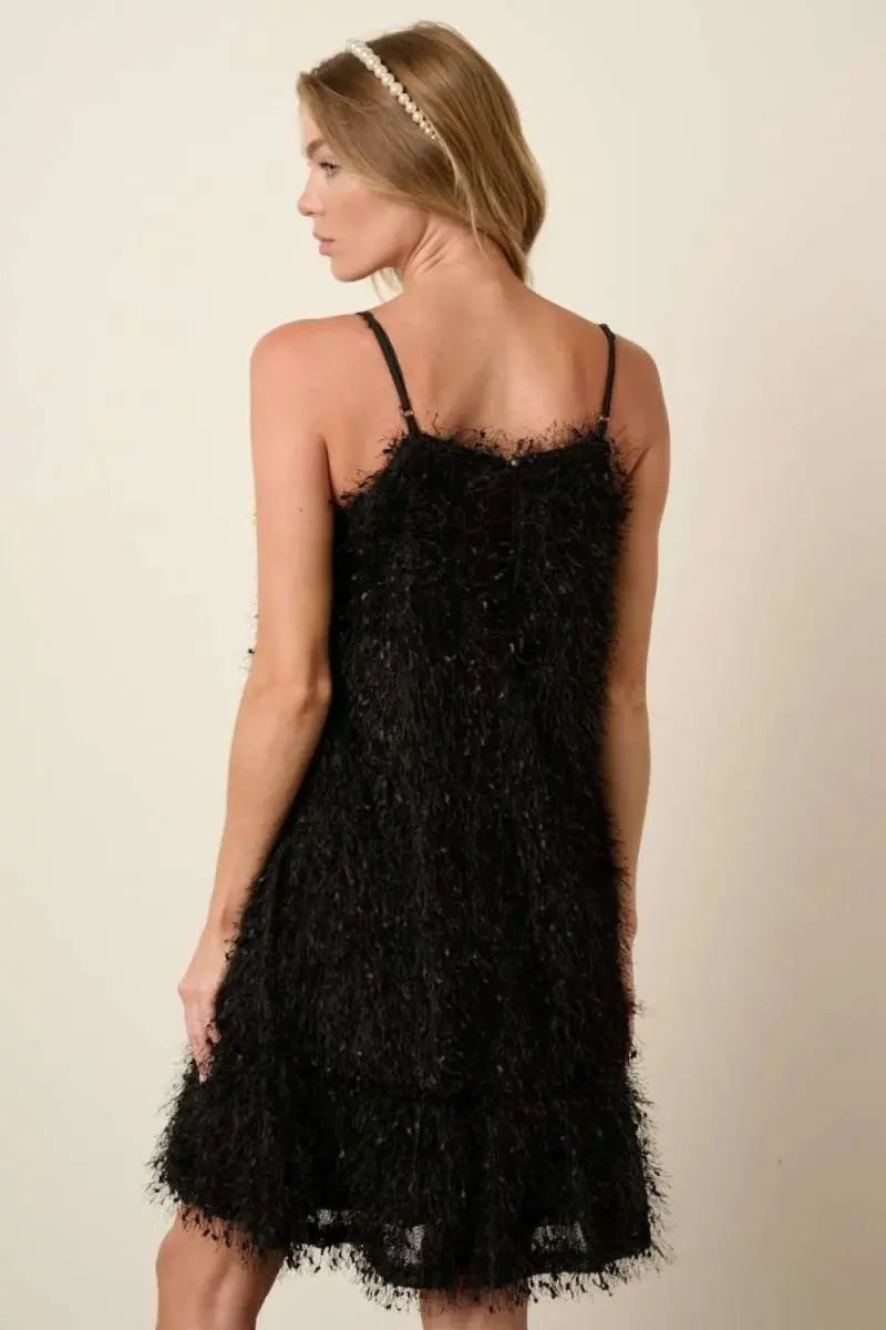 Dresses Trendsi Feather Ruffle Mini Dress Women's Party Club Cami Dress - Stylish, USA Ship