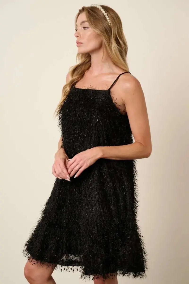Dresses Trendsi Feather Ruffle Mini Dress Women's Party Club Cami Dress - Stylish, USA Ship
