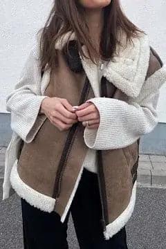 Chaleco de Gamuza - Prenda esencial para combinar - Moda Femenina