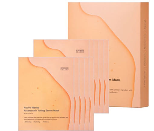 SUNGBOON EDITOR Active Marine Astaxanthin Toning Serum Mask 23ml X 10ea