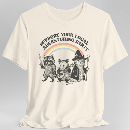 Camiseta "Apoya a tu grupo de aventureros local"
