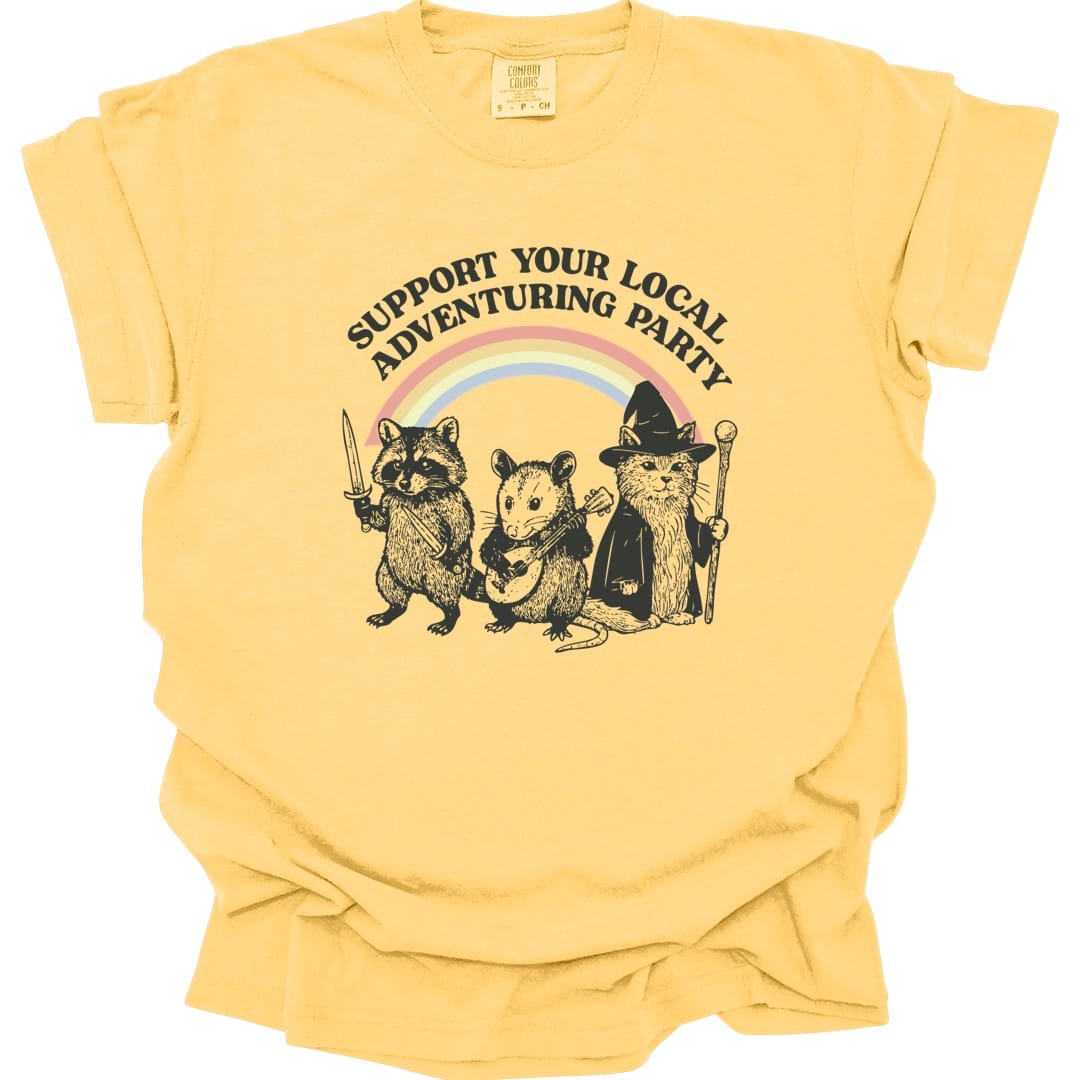 Support Your Local Adventuring Party T-Shirt - Comfort Colors