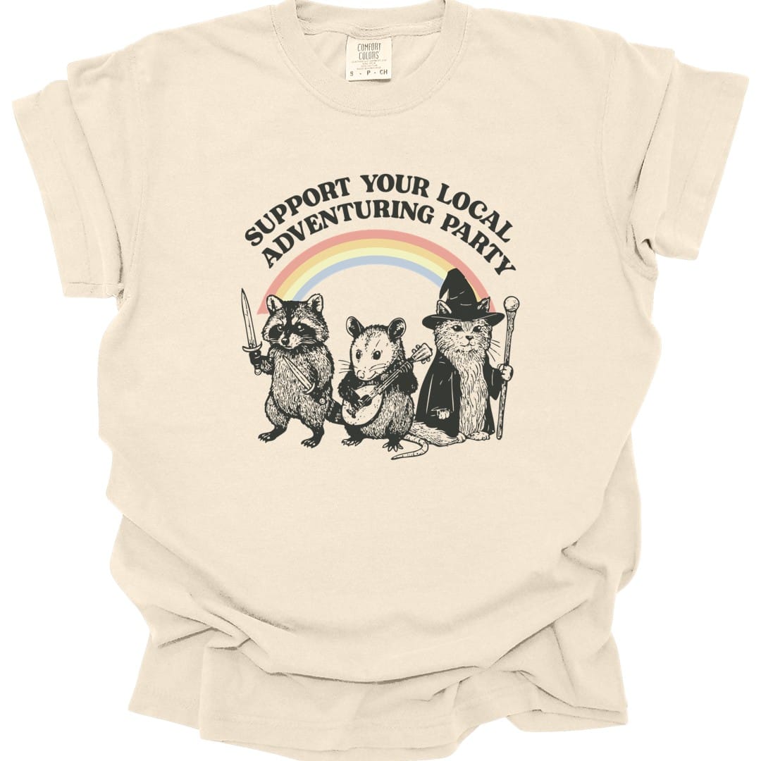 Support Your Local Adventuring Party T-Shirt - Comfort Colors