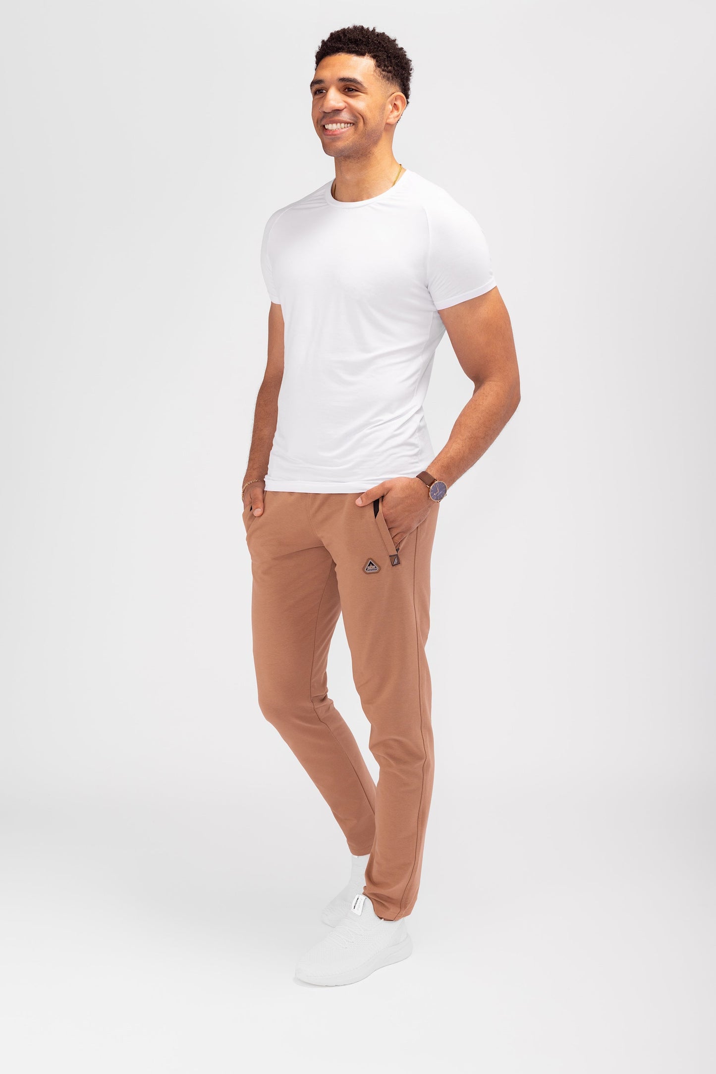 Pantalones de chándal deportivos de comodidad diaria - Ajuste cónico (talla alta)