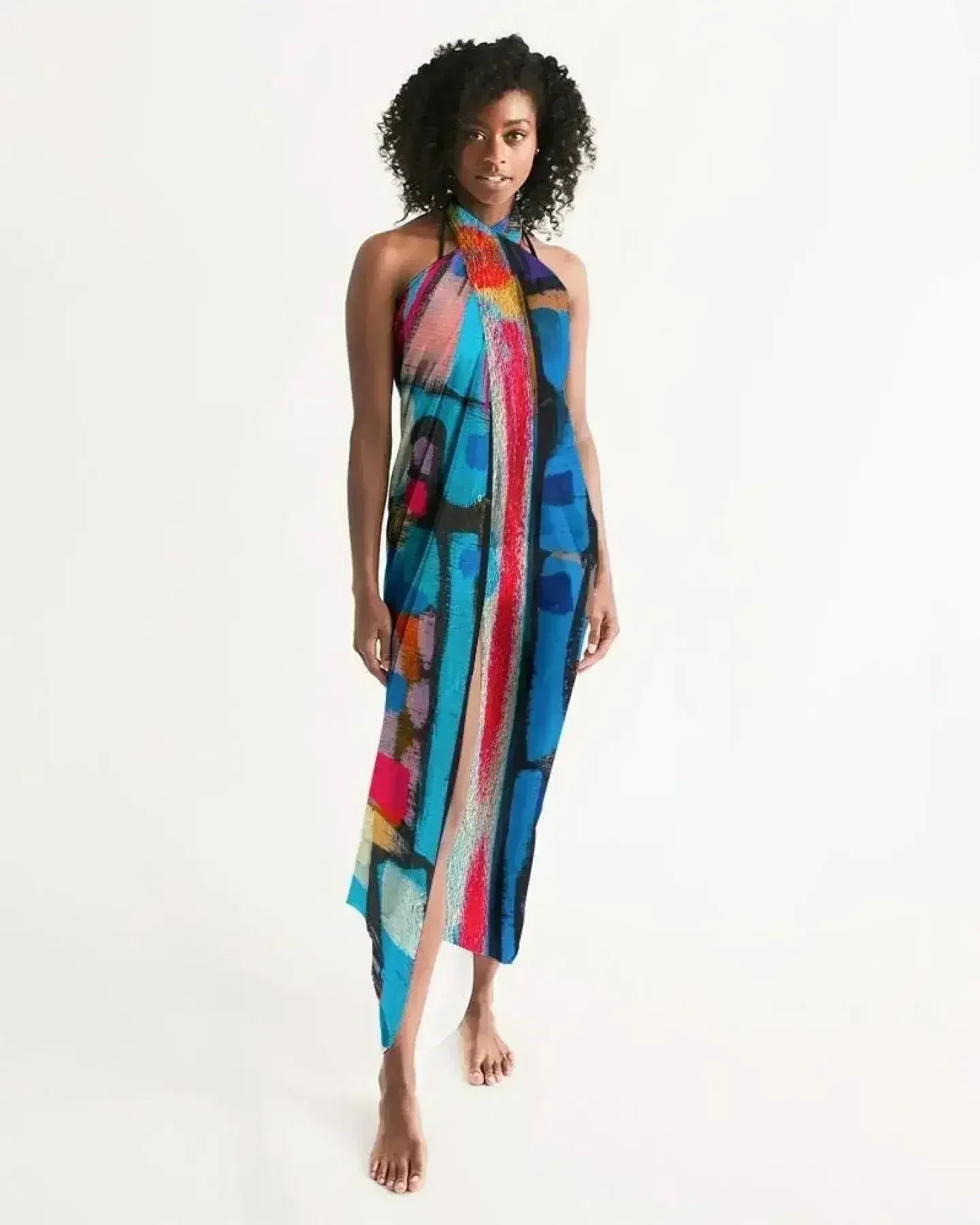 Swimsuit Cover Up Wrap / Sheer Multicolor - Sh7a00u