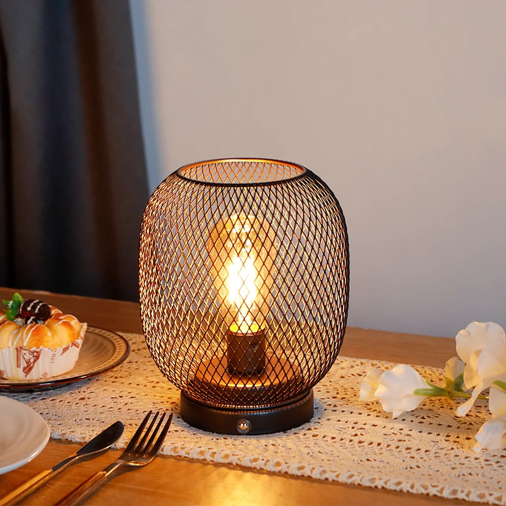 7"H Touch Adjustable Table Lamp(Metal Base, Bronze Round)