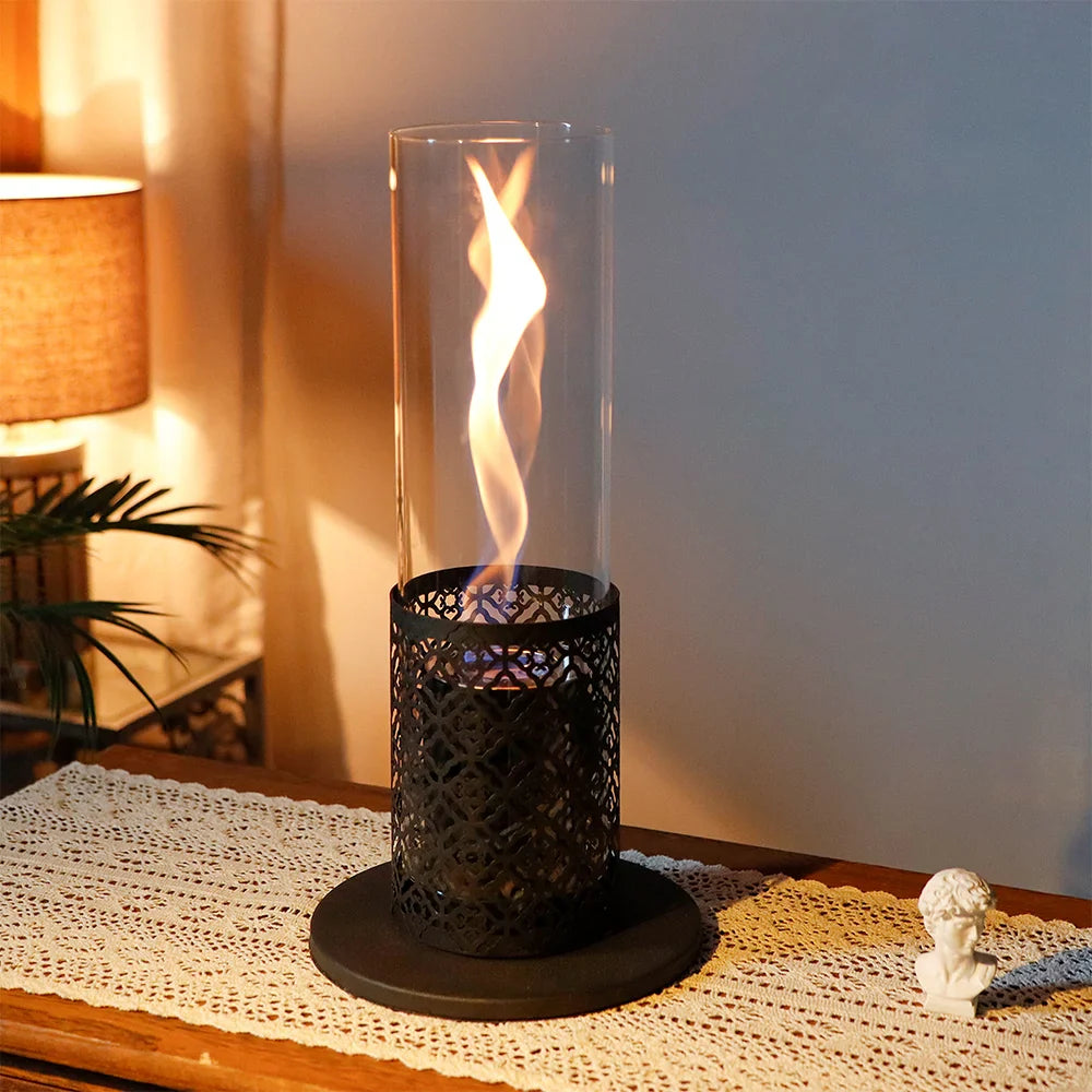 15.3"H Spiral Flame Fireplace
