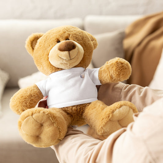 Oso de peluche CalmCaressASMR con camiseta