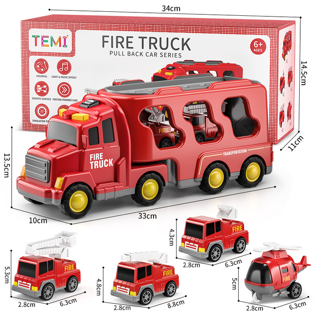 TEMI Diecast Carrier Truck Toy Set | Engineering Vehicle Playset for Kids - # BOT&G21910002 & BOT&G22910002