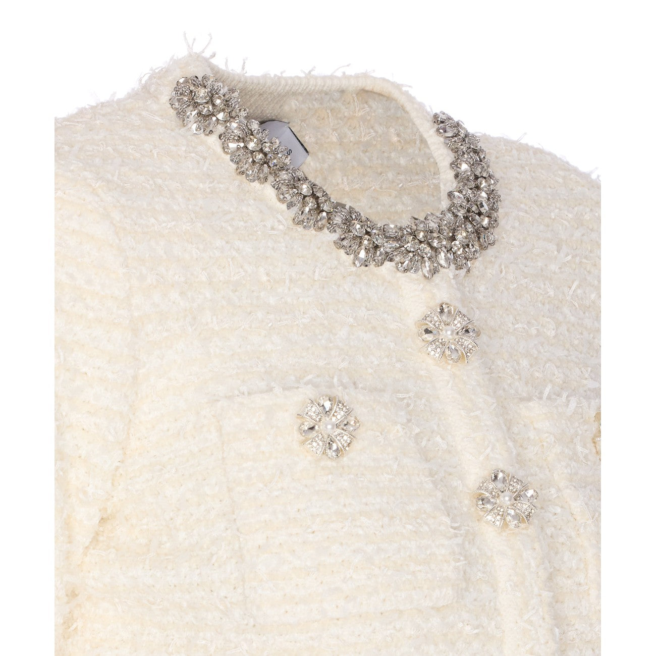 Self Portrait Women Textured Knit Cardigan