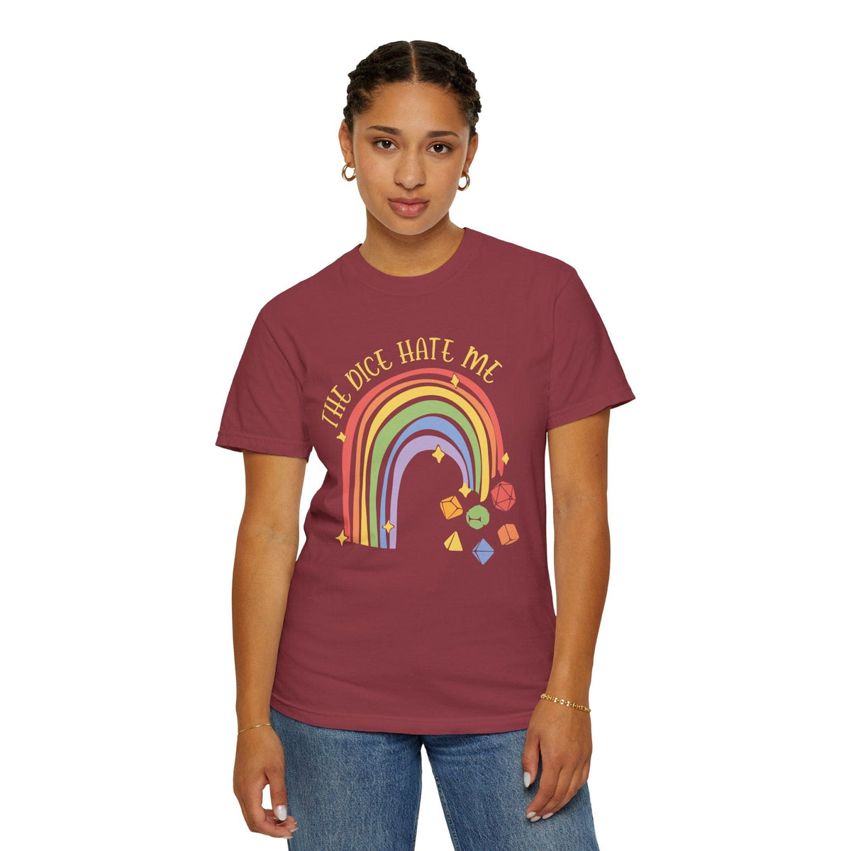 The Dice Hate Me Rainbow T-Shirt - Comfort Colors