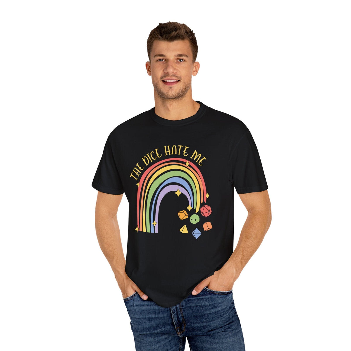 The Dice Hate Me Rainbow T-Shirt - Comfort Colors