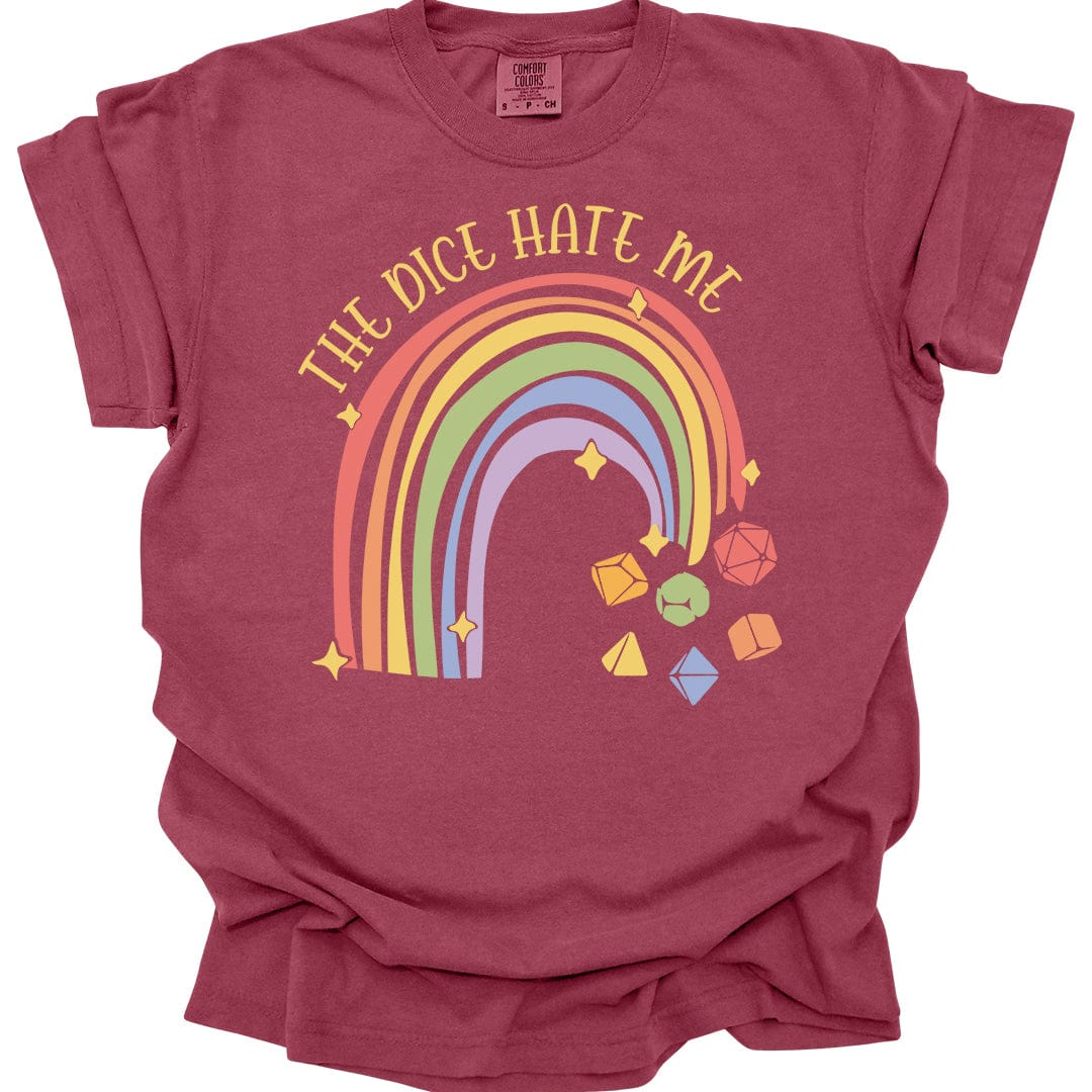 The Dice Hate Me Rainbow T-Shirt - Comfort Colors