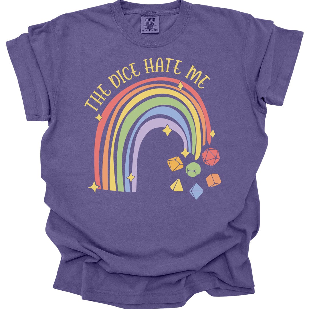 The Dice Hate Me Rainbow T-Shirt - Comfort Colors