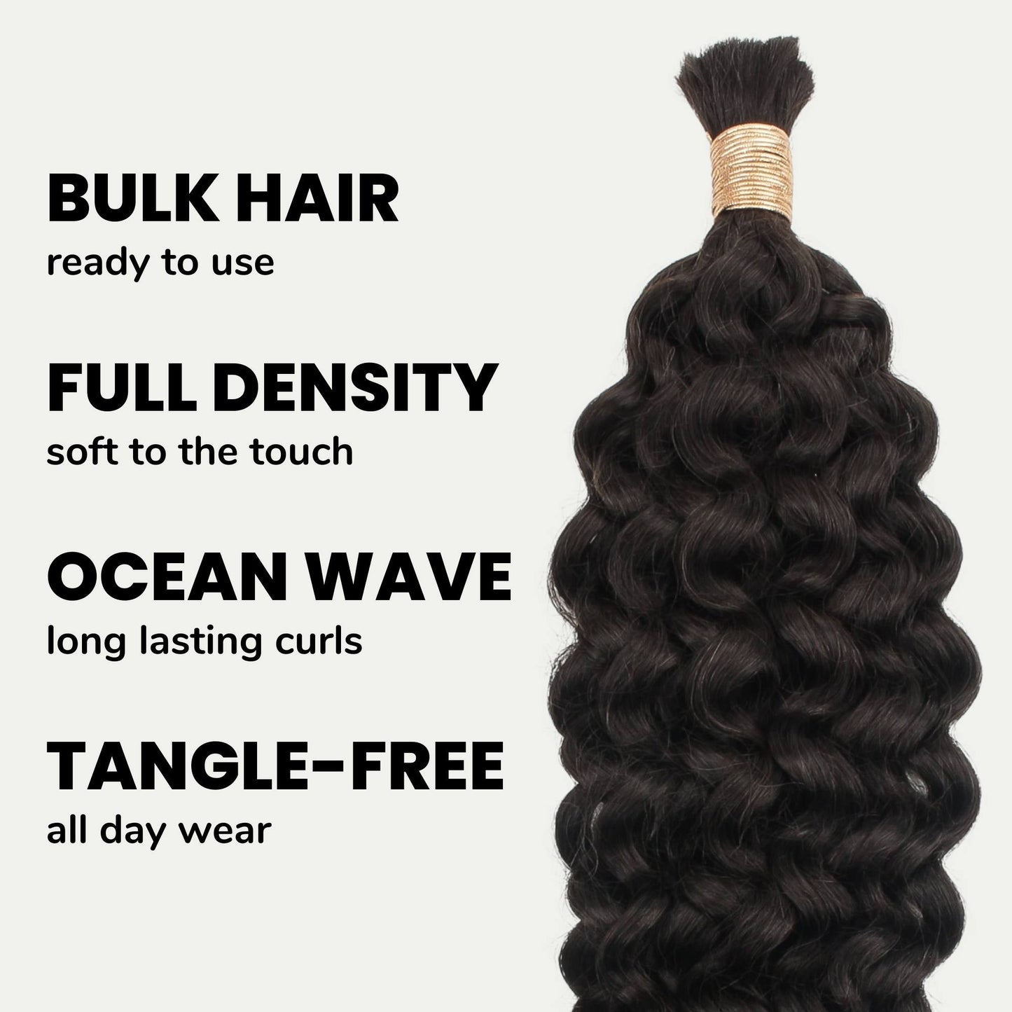 Ocean Wave Bulk 100% Human Braiding Hair