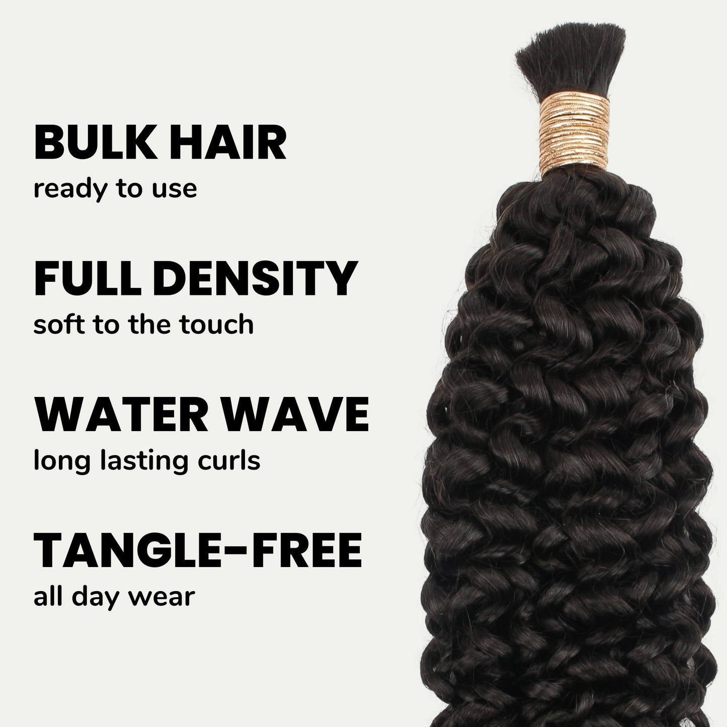 Cabello trenzado 100% humano Water Wave Bulk