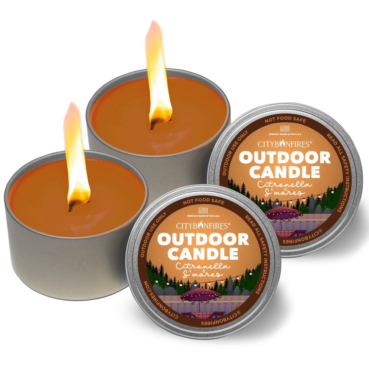 La vela de citronela para exteriores - Aroma S'mores