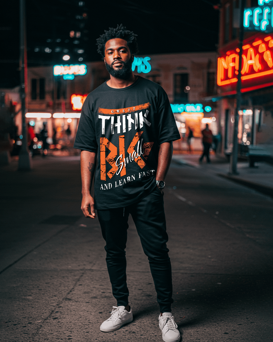 G West Camiseta de hombre extragrande Think Big