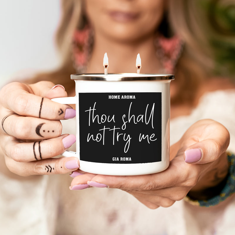 16oz Reusable Metal Candle Mug Scented Candle With Custom Label Color Option