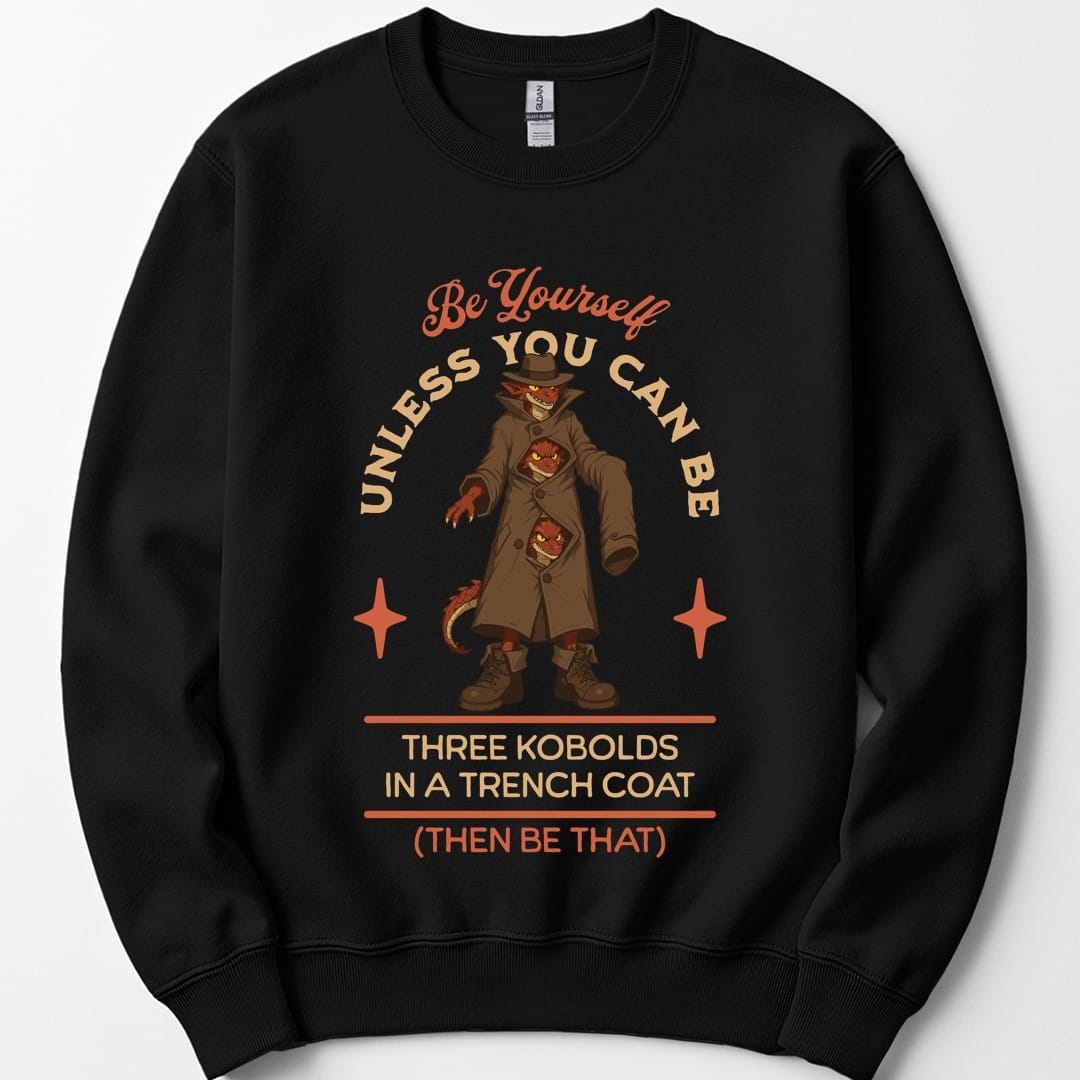 Three Kobolds in a Trench Coat Sweatshirt