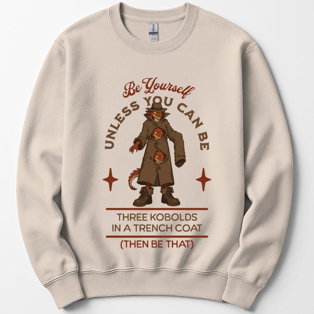 Three Kobolds in a Trench Coat Sweatshirt