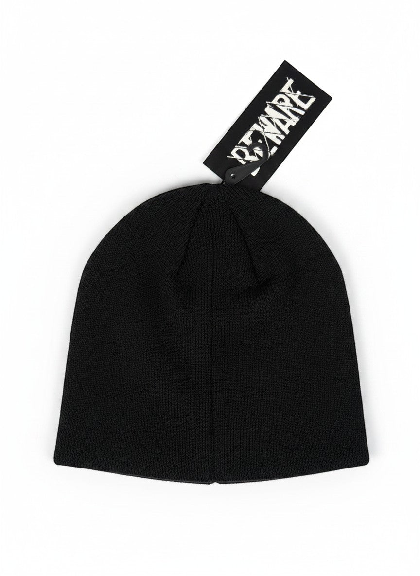 Beware Skull Knit Beanie Black/Green